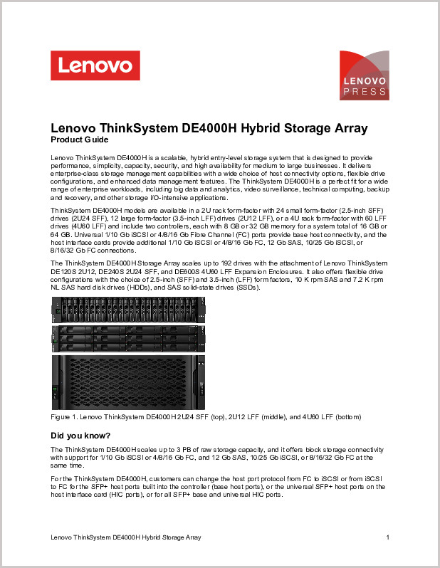 Lenovo ThinkSystem DE4000H Hybrid Storage Array.pdf
